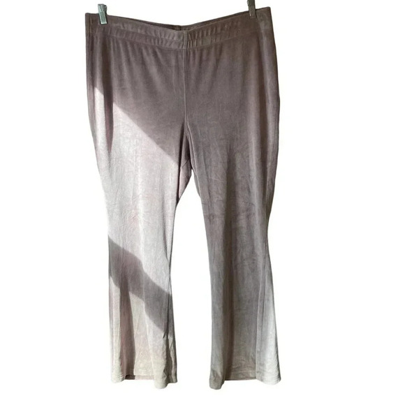 Avia Light Purple Velour Casual Cozy Pull On Pants Women Plus Size XXXL (22) - Picture 2 of 8